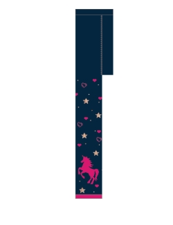 Leggings Maximo dunkelblau/pink-Glitzer 'Einhorn'