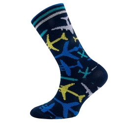 Socke Ewers dunkelblau 'Flugzeuge'