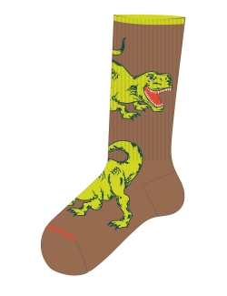 Dino-Socke Maximo Rippstruktur braun