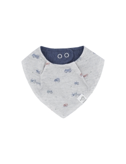 Jersey Dreieckstuch Maximo grau-meliert 'Traktor'