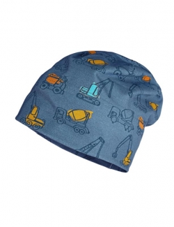 Beanie Maximo blau 'Baustelle'