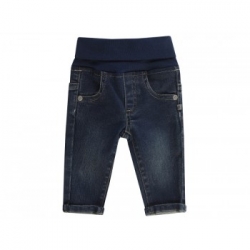 Rundbund-Jeans Jacky dunkelblau-gewaschen