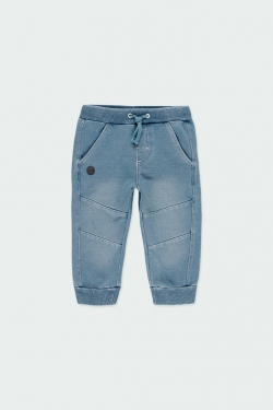 Sweathose Boboli hellblau mit Rundbund und Taschen