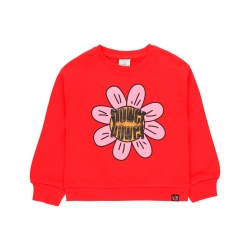 Sweatshirt Boboli rot 'Flower-Power'