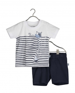 2tlg. Set Blue Seven T-Shirt+ Hose Boot auf hoher See