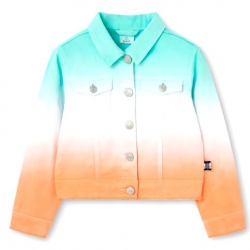 Jeansjacke Boboli mint/weiß/orange 'Batik'
