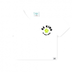 Kurz-Shirt  Boboli weiß 'Be Kind to your mind'