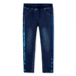 Sweathose Boboli jeansblau mit Glitzerstreifen