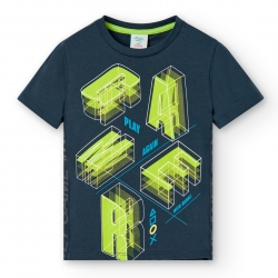 T-Shirt Boboli grau 'Neon-Style'
