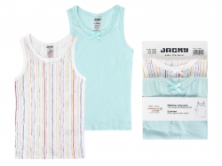 Unterhemd Jacky 2er Pack mint/gesstreift