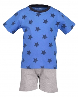 Schlafanzug-kurz Blue Seven blau/grau Sterne