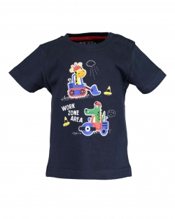 T-Shirt Blue Seven Baustellen-Parade dunkelblau