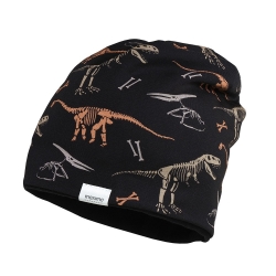 Beanie Maximo schwarz 'Fossiler Dino'