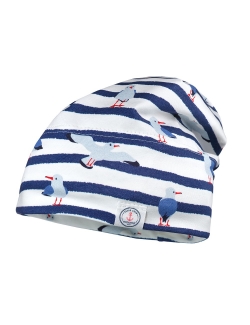 Beanie Maximo weiß 'Möwen' UPF 50+
