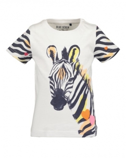 T-Shirt Blue Seven weiß 'Zebra'
