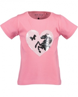 T-Shirt Blue Seven rosa 'Herz-Pferd'