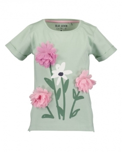 T-Shirt Blue Seven grün 'Blumentraum'