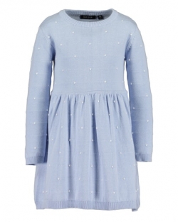 Strickkleid Blue seven hellblau-weiße Noppen