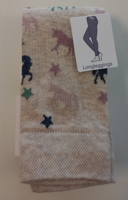 Leggings Ewers beige-meliert 'Einhorn'
