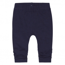 Leggings Dirkje dunkelblau mit Raffung am Saum