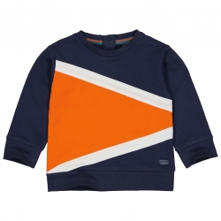 Sweatshirt Quapi blau/weiß/orange