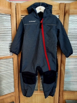Softshell-Overall Outburst jeansblau-meliert