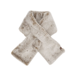Steckschal Maximo beige/braun Kunstfell