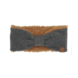 Fleece-Stirnband Maximo dunkelgrau mit Plüschfutter