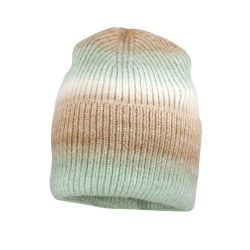 Strick-Mütze Maximo grün/beige-meliert