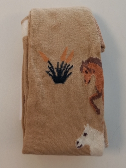 Strumpfhose Ewers beige 'Pferde'