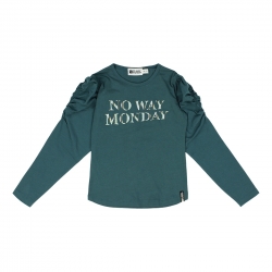 Langarmshirt No Way Monday petrol