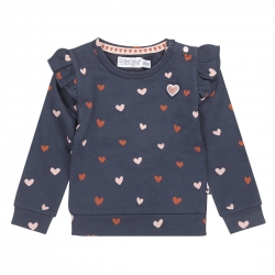 Sweatshirt Dirkje dunkelblau 'Herzilein'